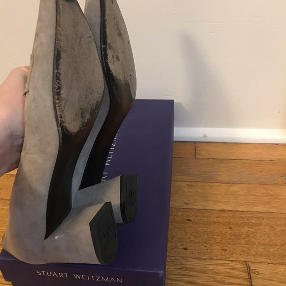 Stuart Weitzman Grey Suede Pumps - Picture 3 of 7